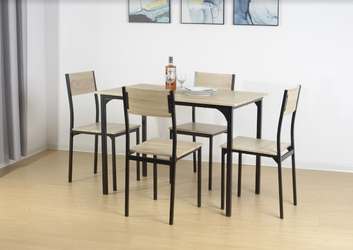 5pcs Dining Set Table in OAK - TAVOLO