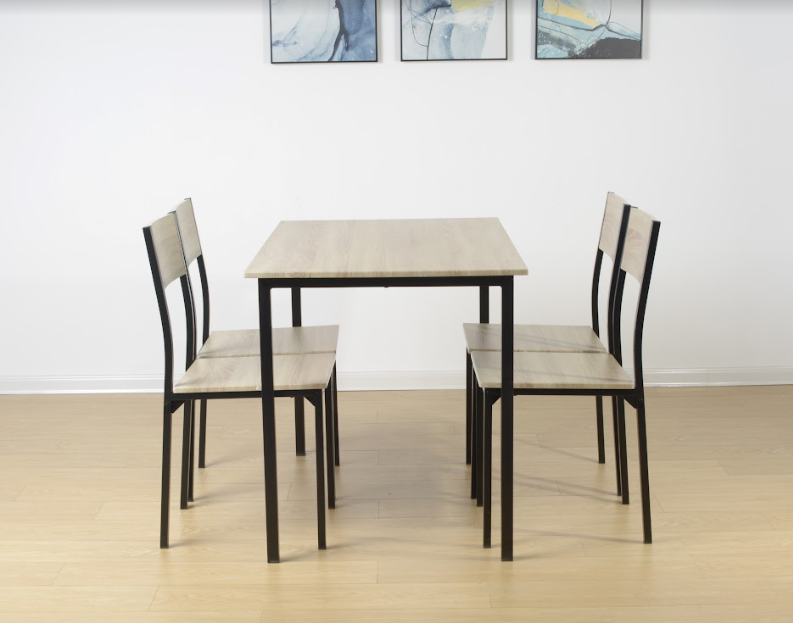 5pcs Dining Set Table in OAK - TAVOLO