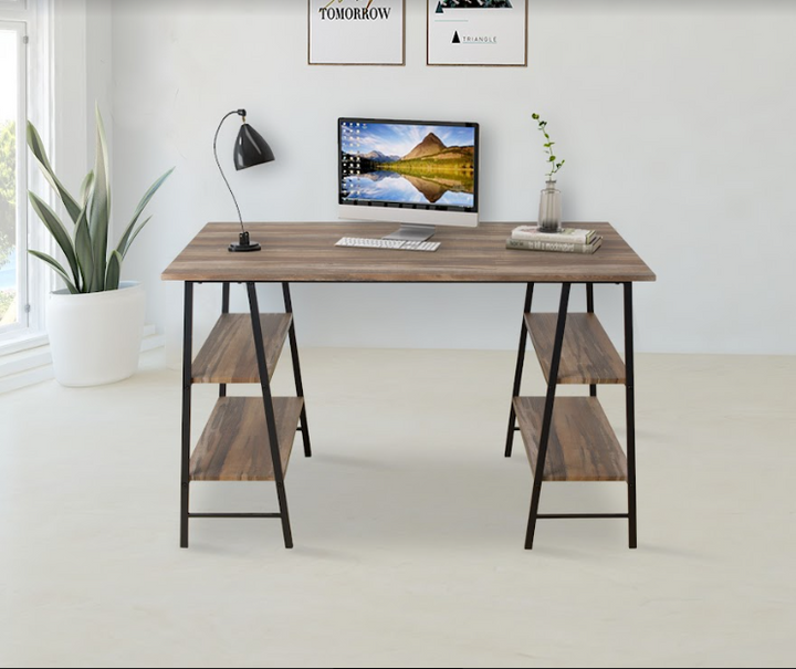 Home Office Desk with Both Side Shelf- TAVOLO