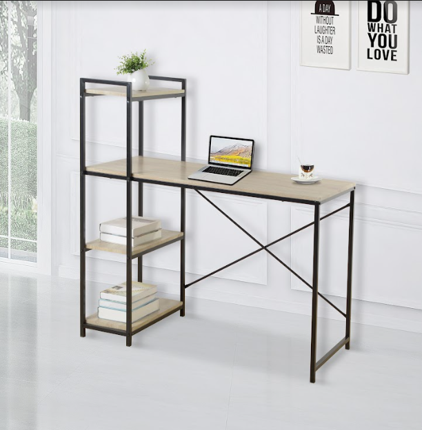 Home Study Desk with Side Shelf- TAVOLO