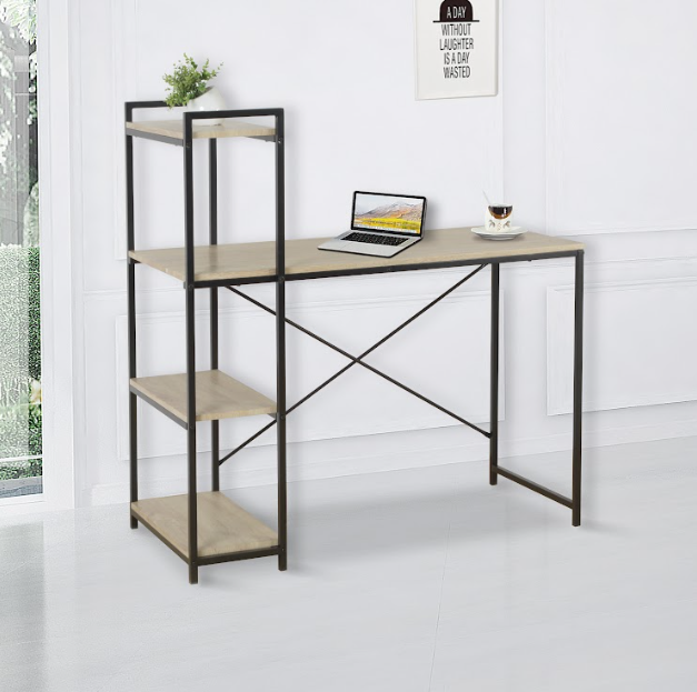 Home Study Desk with Side Shelf- TAVOLO